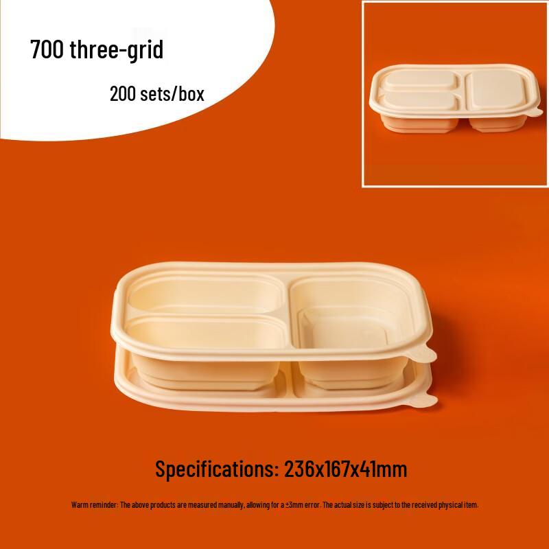 Eco-Friendly Rectangular Takeout Containers 700ml