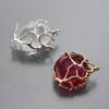 Set da 5 Pezzi Placcatura Rame Argento/Oro Base Vuota a Forma di Ramo Ciondoli per Collane per Creazione Gioielli Fai da Te Charms Gioielli alla Moda