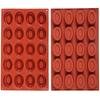 20 Cavity Oval Savarin Soap Mold Mould Muffin Cupcake Pan Silicone Jelly Polymer Clay Craft Art DIY Mold Kitchen Baking Tools