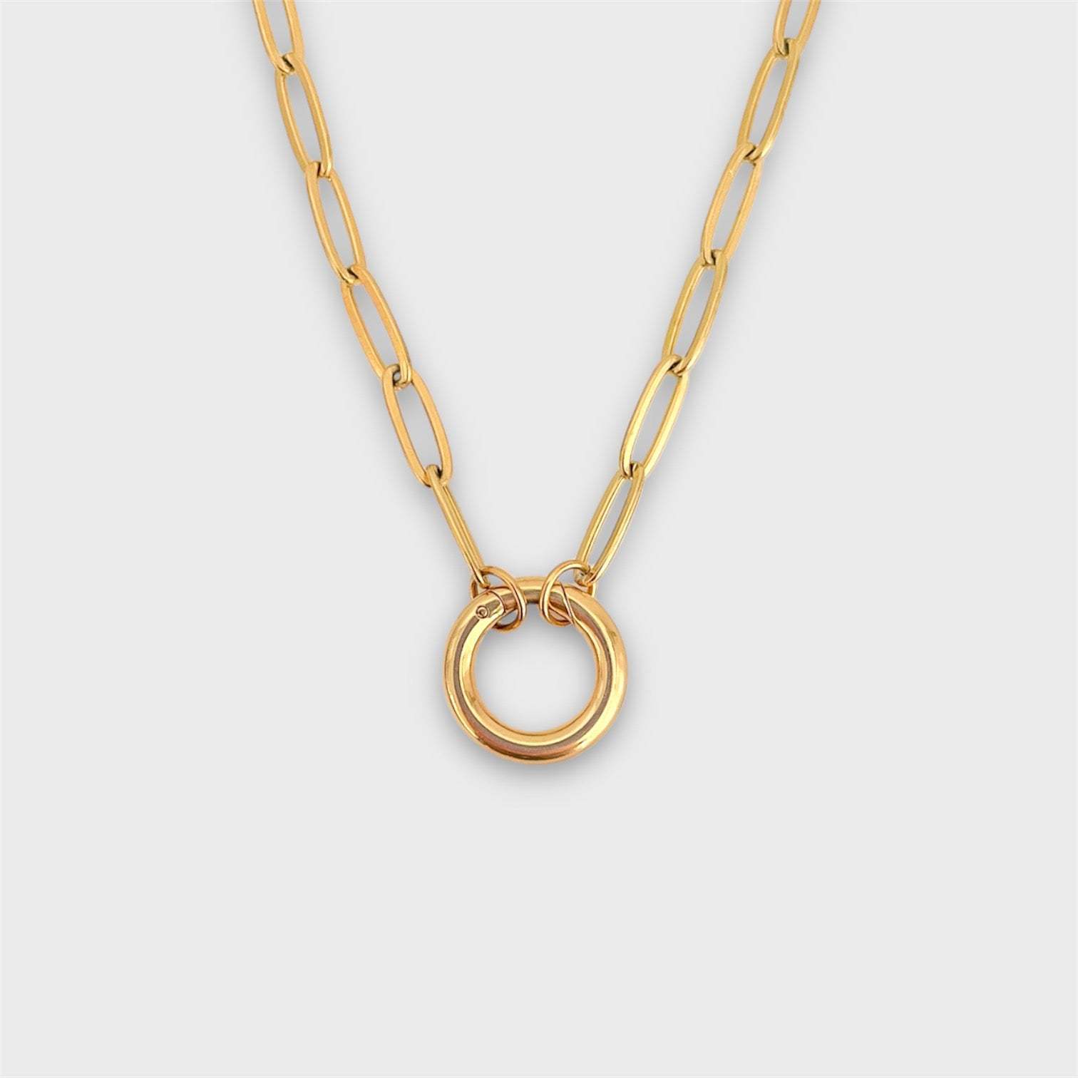 

Titanium Steel Diy Basic Necklace Women S Paperclip Snake Bone Chain Basic Chain Furnace Vacuum Plating 18K Real Gold Accessories