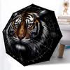 1pc Sturdy 8-Bone Auto Umbrella, tiger Umbrella, Digital Printed, Foldable Umbrella for On-the-Go Outdoor Use