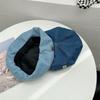 New Women'S Octagon Beret Hat - Denim Adjustable Korean Fashion Flattering Face Blue Shades For Spring Summer