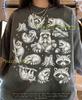 Raccoon Trash Panda Animal Lover Wildlife Nature Comfort Colors® Tshirt, Cute Critter Vintage Forest Animal Black And White Tee