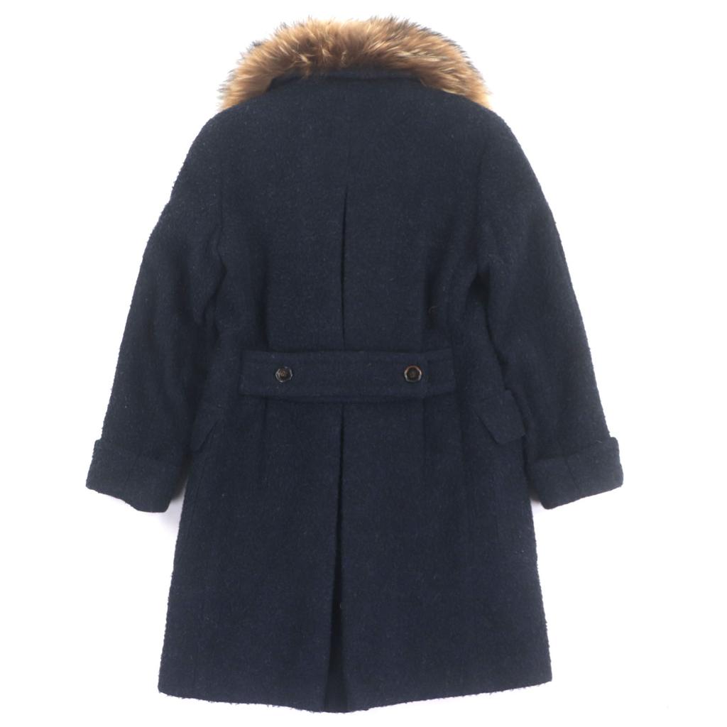 LARDINI Chester coat Navy wool mens 46 Used