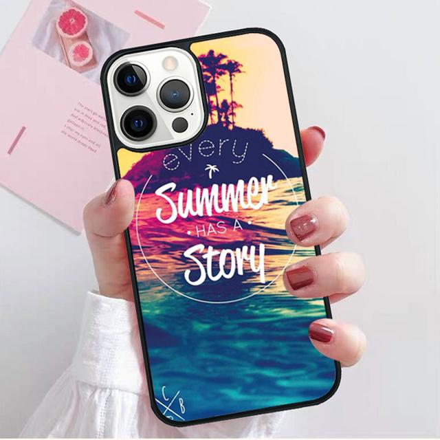 Summer Beach Love Coque Shell For iPhone 17 Air 15 16 14 13 12 Pro Max 11 Pro Max Plus Phone Case Cover