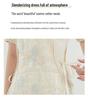 Elegant Summer Seaside Embroidered Maxi Dress with Cinched Waist