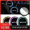 Adesivo per Auto LED Portabicchieri per Auto Ricarica USB Sottobicchiere Luminoso per Mercedes Benz AMG W177 W176 X166 X167 C257 C218 X253 C118 C117 H247 Au