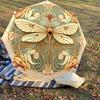 1 Stück Schmetterling Jugendstil Automatischer Öffnungs-/Schließschirm mit winddichtem, stabilem 8-Rippen-Schirmdach, Langlebige Rippen, Modisches Design, Outdoor-Accessoire, Lustiger P