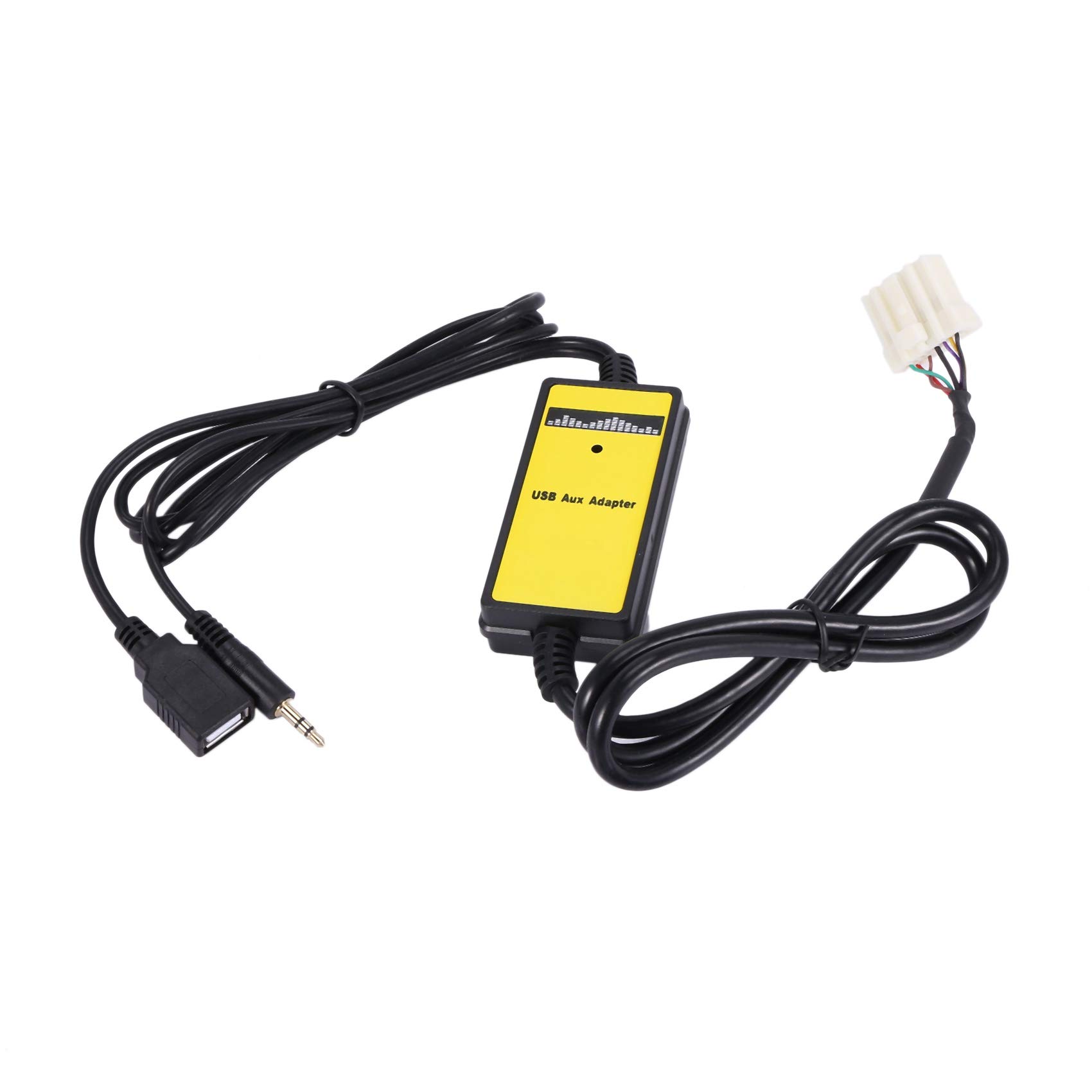 Thinaokii USB AUX MP3-плеер Адаптер Цифровой Музыкальный CD-чейнджер для Автомобиля 3,5 мм для Mazda 2/3/5/6/7/MX5/MPV/Miata//8 Интерфейс жёлтый