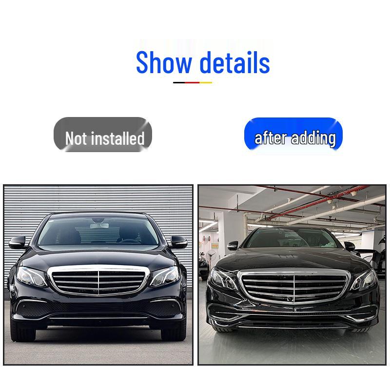 Maybach Style Mercedes E-Class E260L/E300L/E350L Front & Rear Bumper Trim & Grille Set