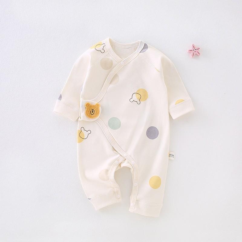 Baby Romper With Pure Cotton Long Sleeve Design For Newborns And Toddlers