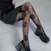Black Rose Flowers Retro Pantyhose Women Sexy Charming Long Stockings Female White Tights Office Ladies Elegant Leggings Hosiery