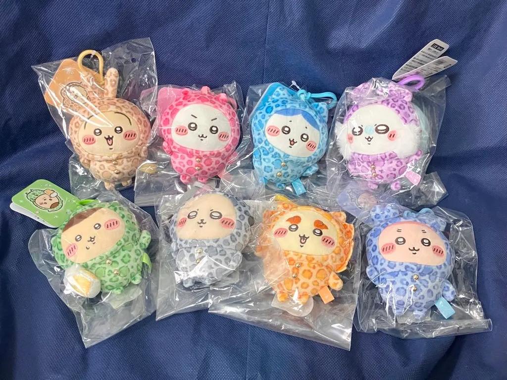 Chiikawa x Don Quijote Leopard Print Pajama Mascot Plush Complete Set 8 Japan
