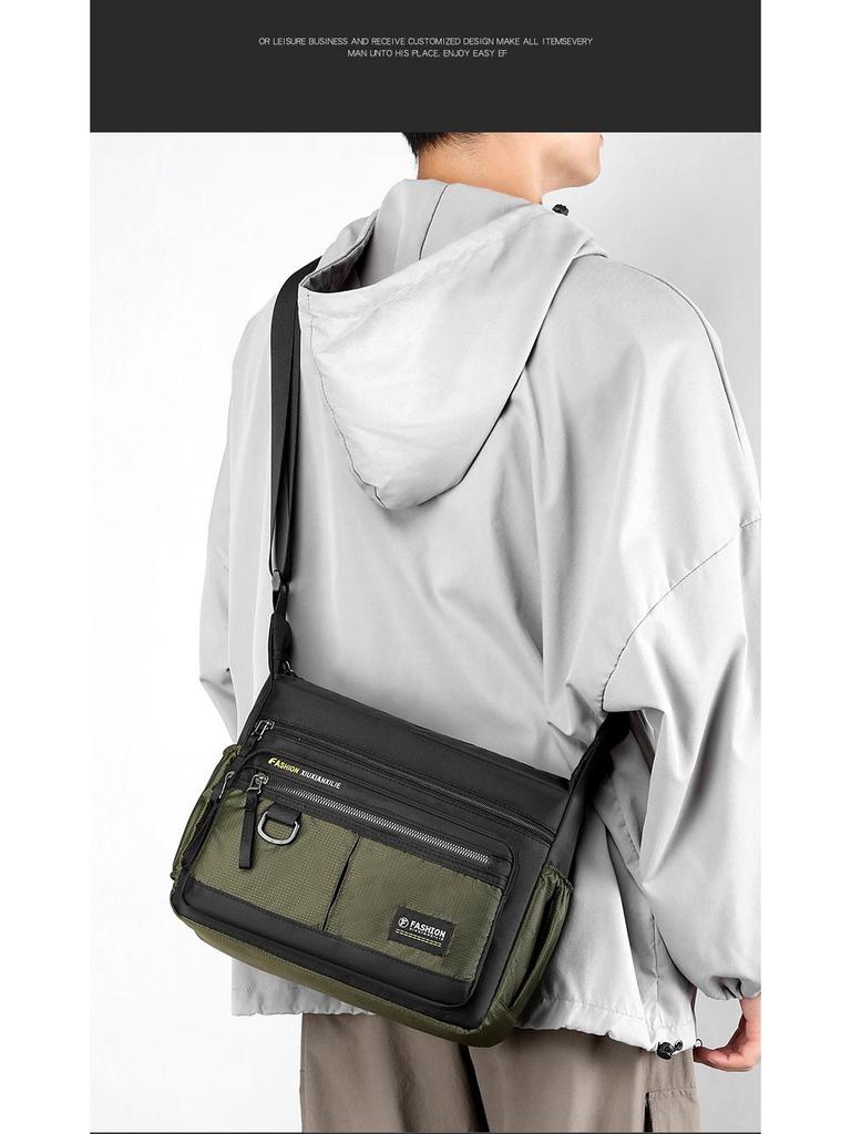 Herren Wasserabweisende Oxford-Stoff Umhängetasche - Großes Fassungsvermögen Outdoor Reise- und Business-Rucksack