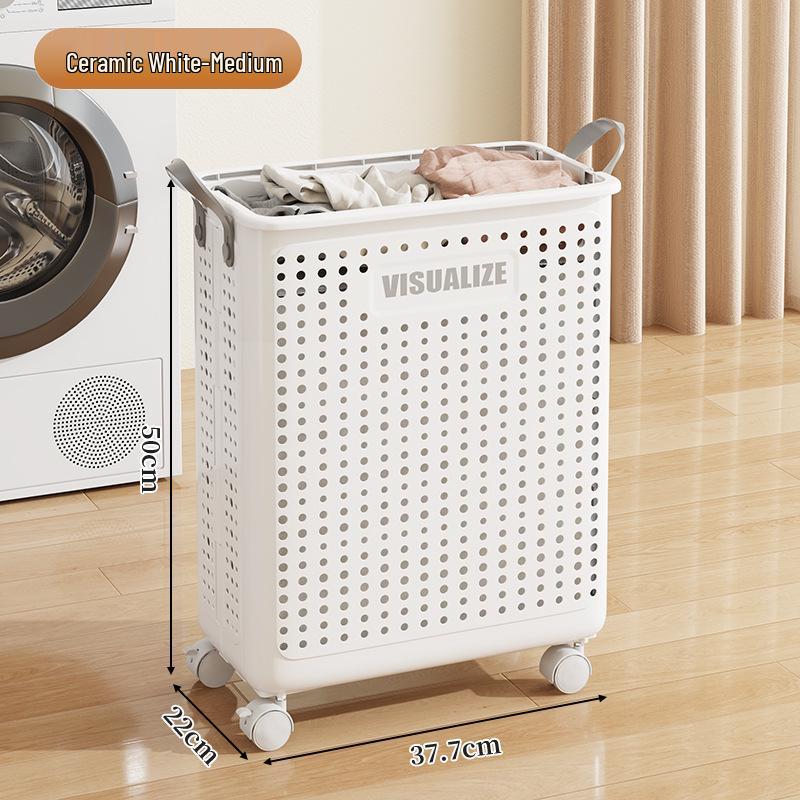 Large-Capacity Folding Laundry Hamper with Wheels: Multi-Functional Handheld Storage for Clothes and More