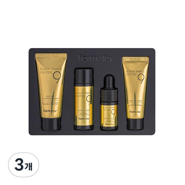 

Palm Stay Black Snail & Peptide 9 Perfect 4 Step Mini Kit Edition, 3, Korean popular cosmetics set