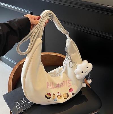 Summer Popular Super Hot Ice Cream Messenger Bag Women 2025 New Versatile Casual Dumpling Bag Simple Casual Women's Bag