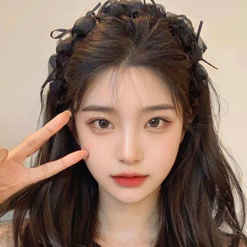 Plissiertes Damen-Haarband Rutschfest Hohe Oberseite Kopfbedeckung Elegant Schleife Geflochtenes Stirnband Haaraccessoires