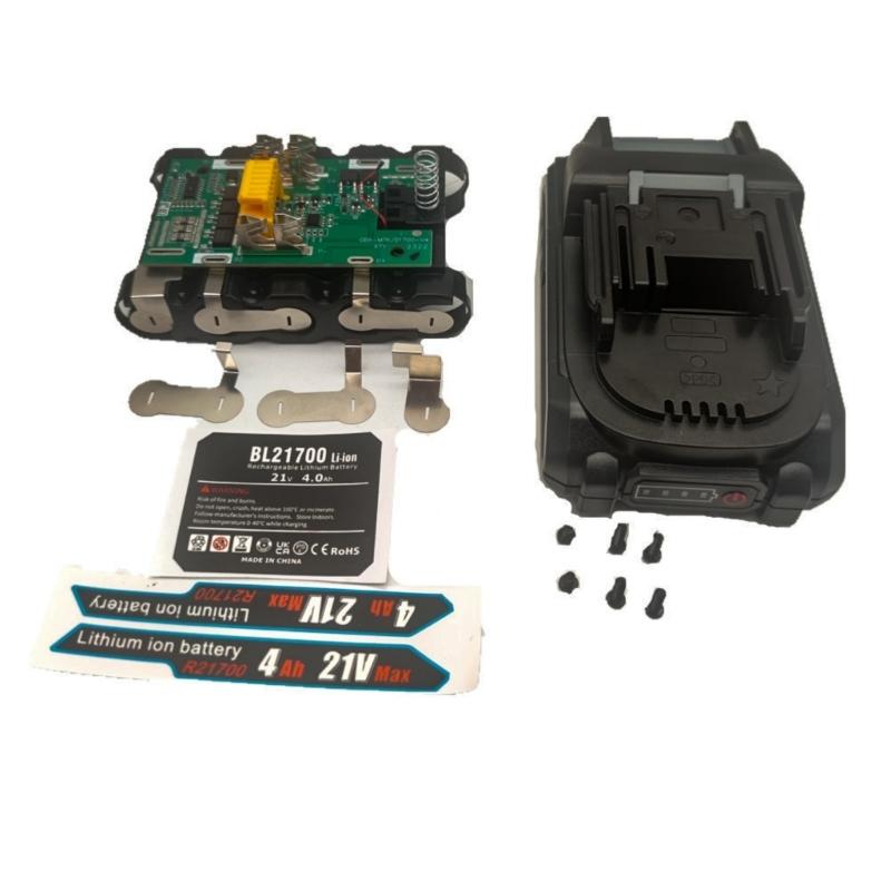 

Защитный корпус высокой прочности для 18В литиевых аккумуляторов BL1830 BL1890 5S2P 5x21700 Кейс-держатель с функциями безопасности 1