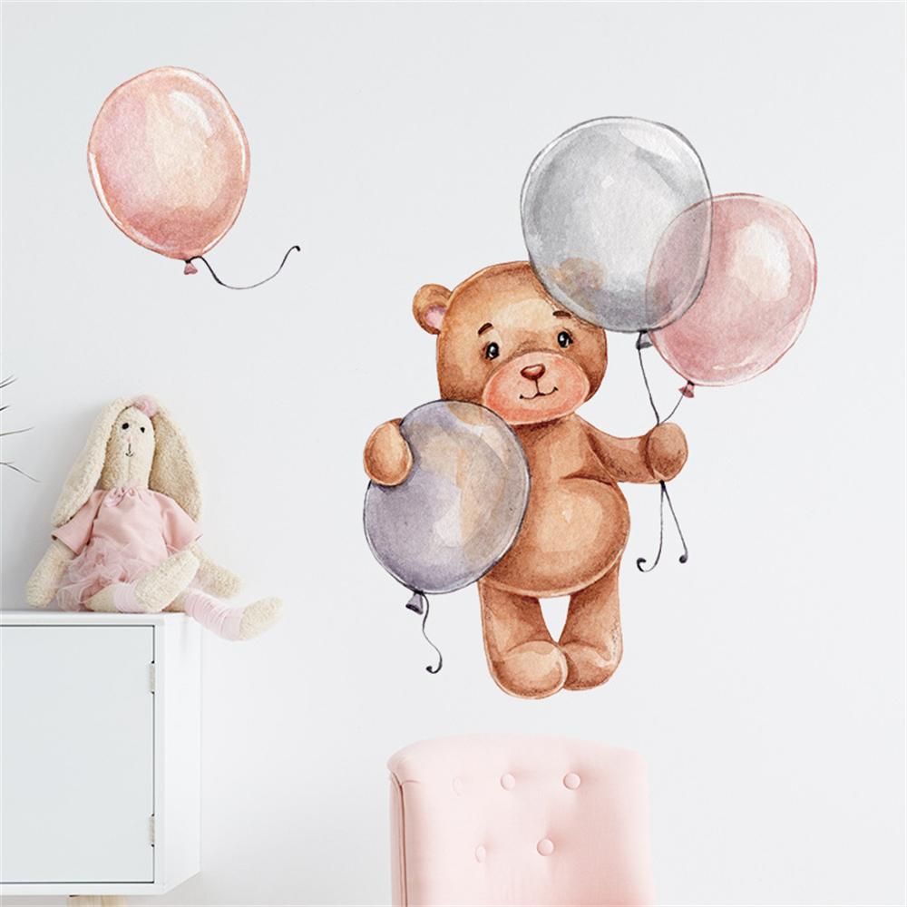 Moon Cloud Big Wall Stickers For Kids Rooms Boys Stars Large Wall Stickers For Children's Room Bear Bedroom Decoration