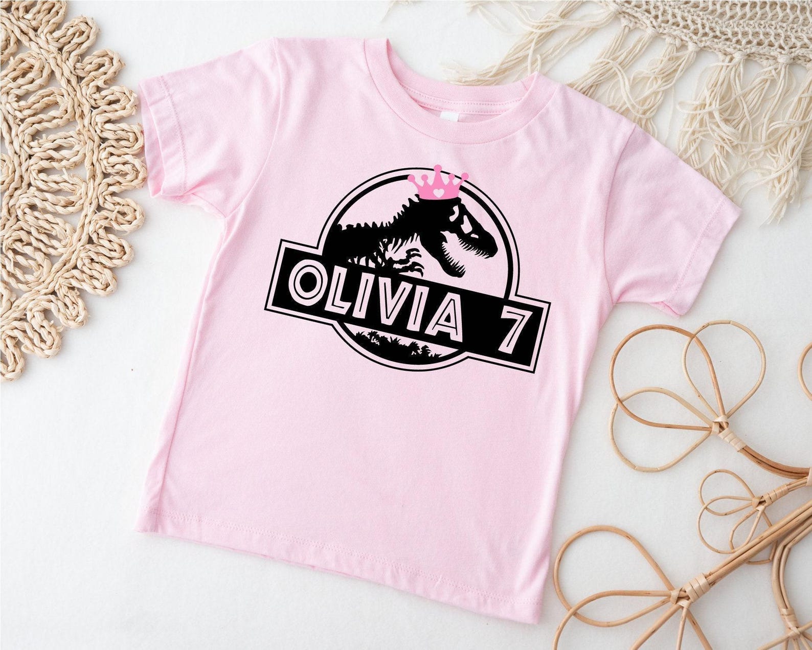 Custom Dinosaur, Personalized Birthday Dinosaur Shirt, Custom Jurassic Shirts, Birthday Jurassic, Birthday Girl Shirt, Birthday Boy Shirt 100