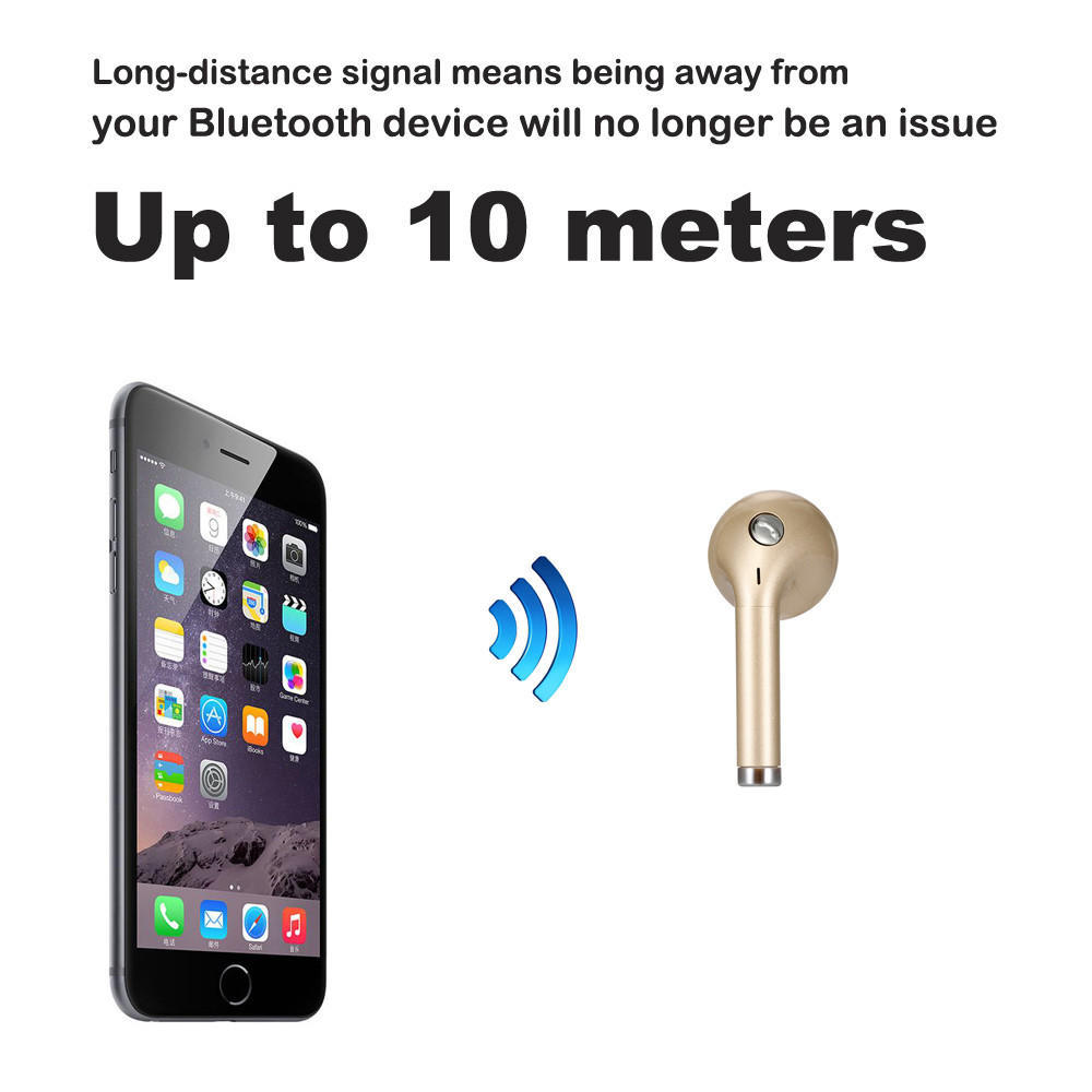 Mini Bluetooth 4.1 Wireless Headset Earbud Headphone Earphone For iPhone 7 6 6s