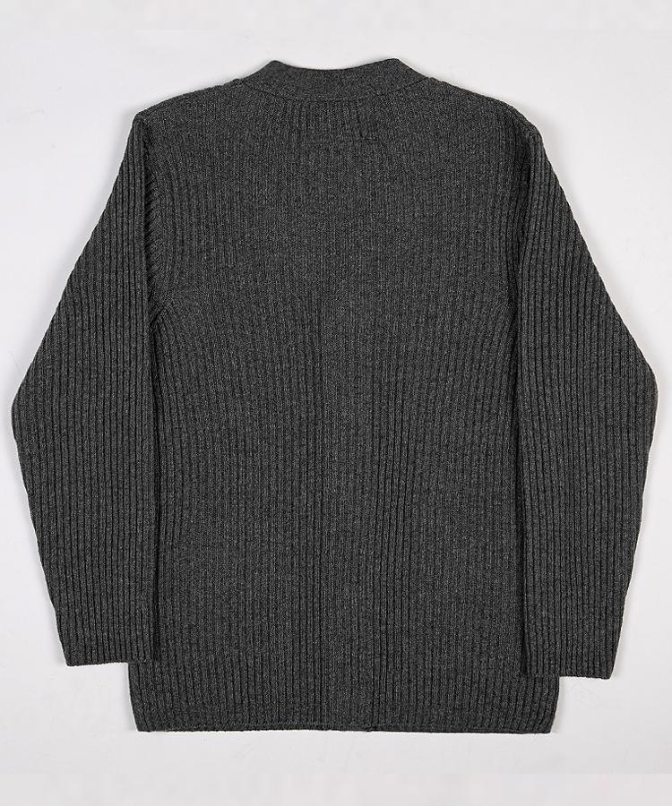 Strike Wool Cardigan (Dark Grey)