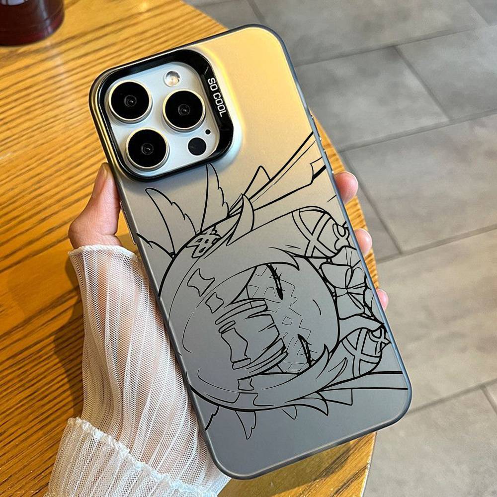 C-Clumbina Moon And F-Furian Whater-God Phone Case For iPhone 16 17 15 14 12 13 Pro Max Black Candy Matte Shockproof Cover iPhone12PROMAX