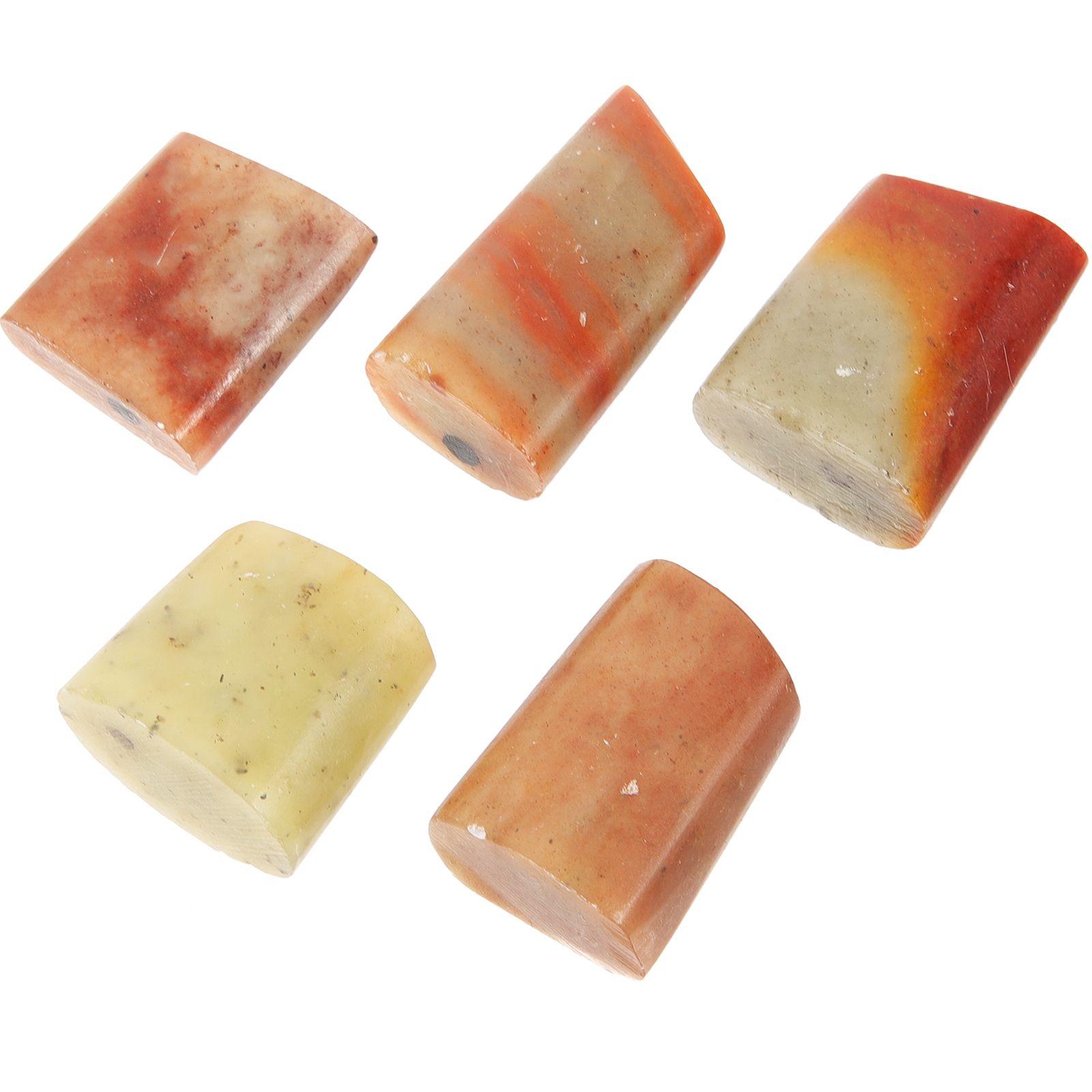 5 Pcs Seal Stone Blank Stamp For Art DIY Name Scrapbook Painting Teacher Chinese Carving Craft Gift China Mainland