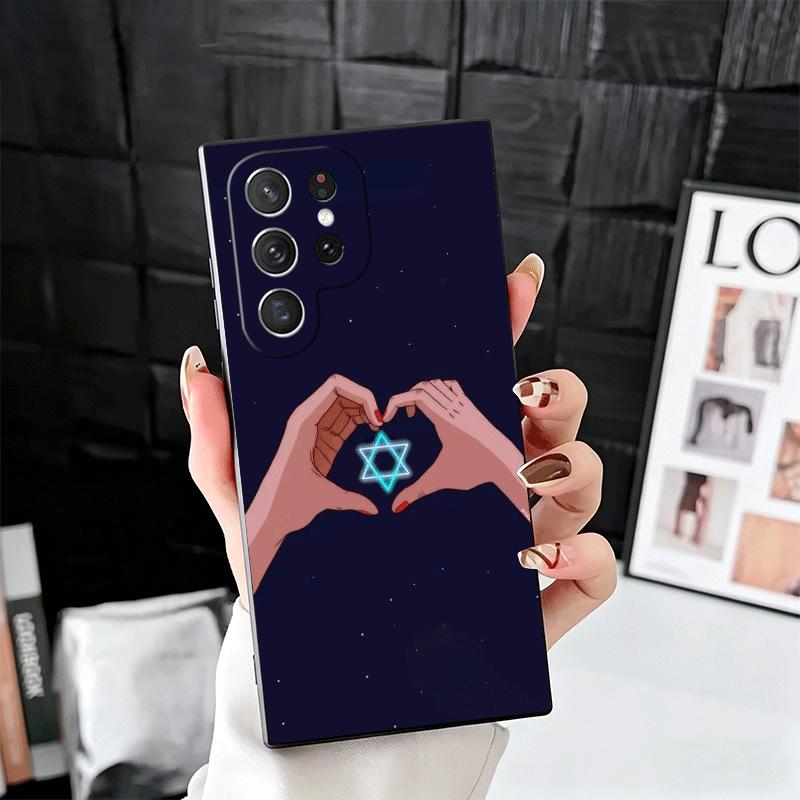 David Jewish Star Symbol Soft Phone Case for Samsung Galaxy S26 S25 Edge S24 Ultra S23 Plus S22 S21 FE S20 Black Cover Back Shel