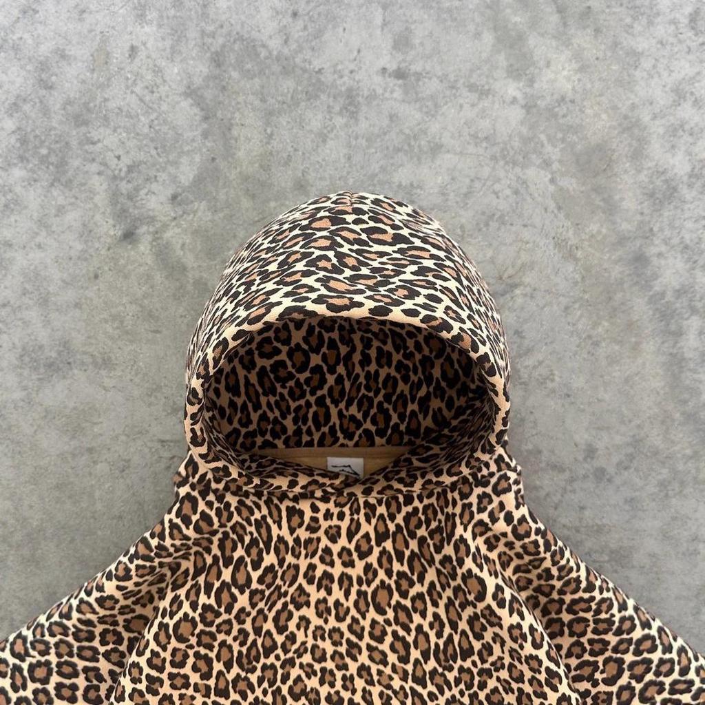 Y2K Retro Leopard Print Zip Hoodie - Harajuku Style Hip-Hop Sweatshirt for Couples