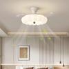 Antique-Style Cream Ceiling Fan with Invisible Light Fixture for Living Room, Bedroom, or Dining Room