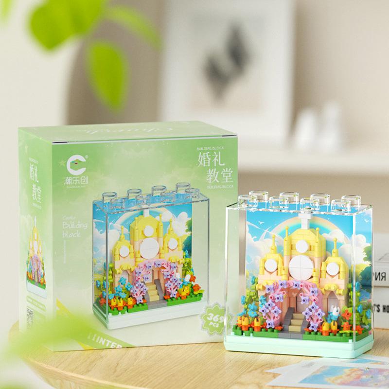 Fun Princess Castle Building Blocks Fairy Tale Series Display Box Children's Assembled Educational Toys Christmas Girls Gifts