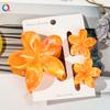 3pcs Vacation Egg Flower Hair Claw 2 Size Women Girls Ponytail Hairpins Bath Beach Hair Crab Clip Headwear Accessories