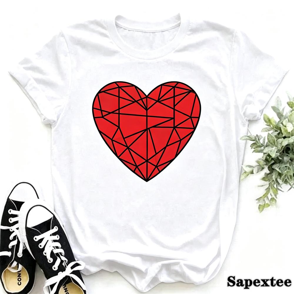 2027 New Finger Heart T Shirt Unisex Tops Korean Ulzzang Graphic Tees Unisex Fashion Unisexs T Shirts 90s Girls Black Shirt