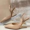 Fashion New Fashion Trend Women's Single Shoes Special-shaped Heel High Heel Half-support Simple Banquet Fashion Women's Shoes