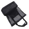 Black Mesh Beach Bag Insulated Zip Closure 2 Handles Reusable Lunch Bag for Picnic Camping