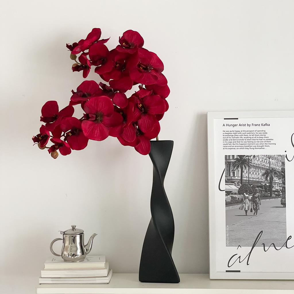 2pcs Retro Artificial Flowers 10 Head Phalaenopsis 90cm Home Flower Arrangement Wedding Living Room Vase Decoration Photography Props Fake Flower