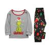 Weihnachtsdruck Süßes Familienset Schlafanzug, Hauskleidung, Familienset Langarm Oberteil Hosen Set