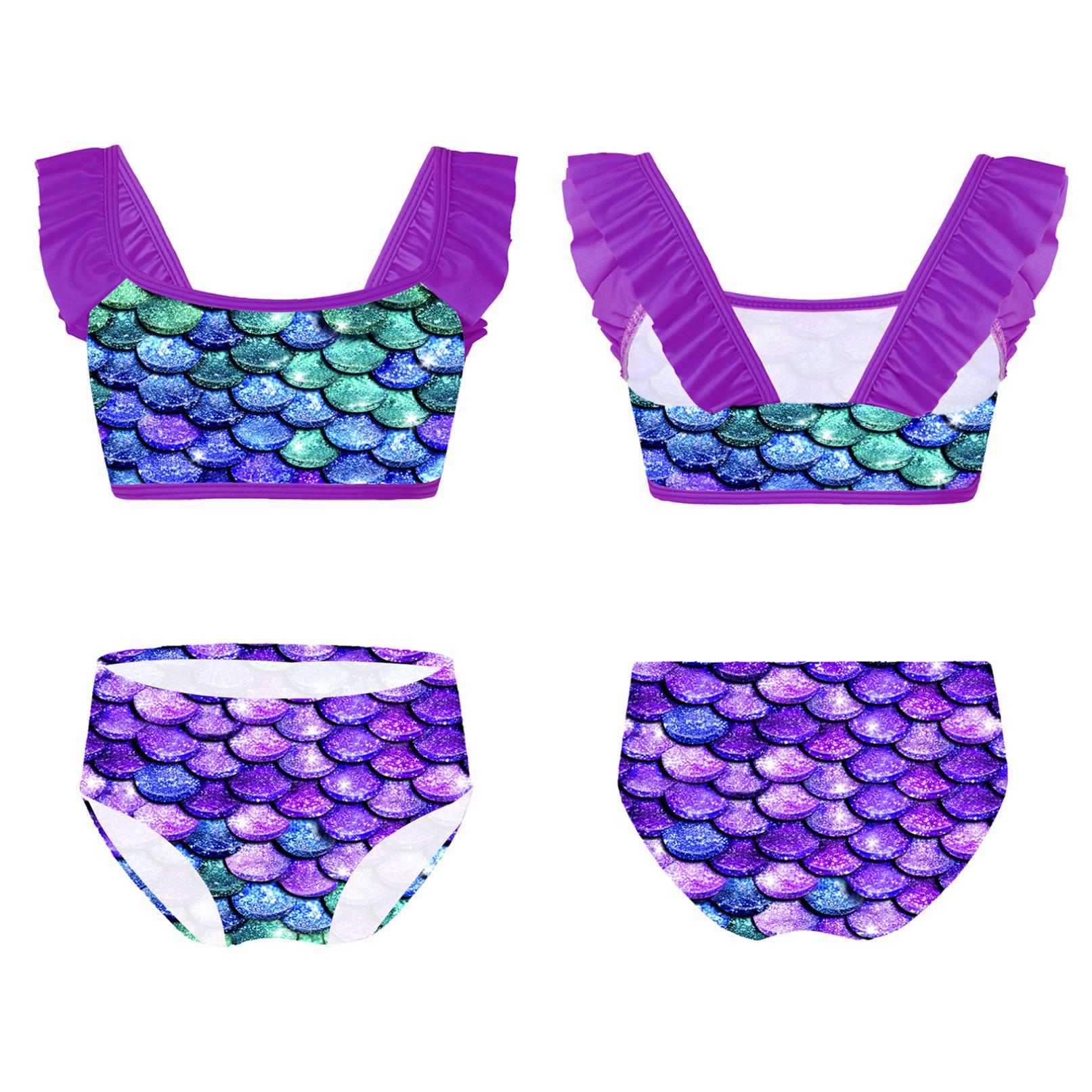 WinYing Meisjes bikinisets zeemeermin badmode tweedelig badpak badmode voor kinderen van 1-16 jaar 3-4 Years