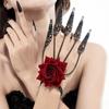 Nail Rings with Bracelet Pearls Chain Choker Jewelry Accessories Finger-cot Bracelet  Women
