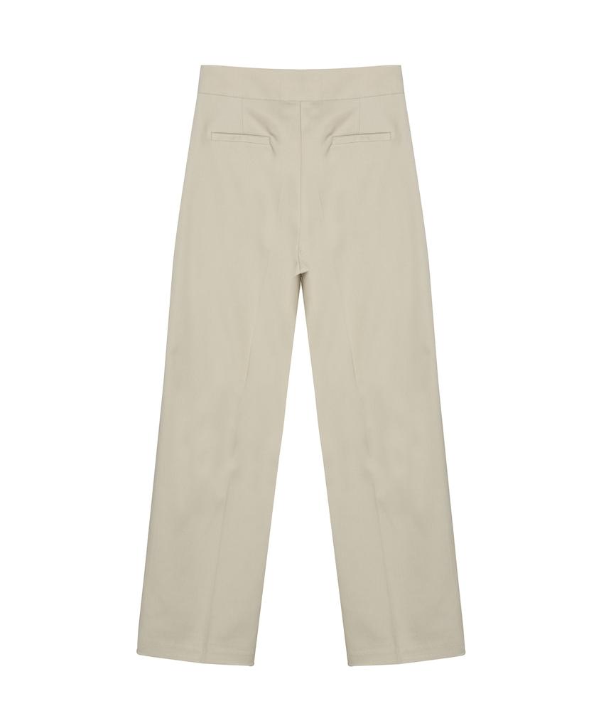 Nigaennikol Minimal Classic Pintuck Slacks_Beige