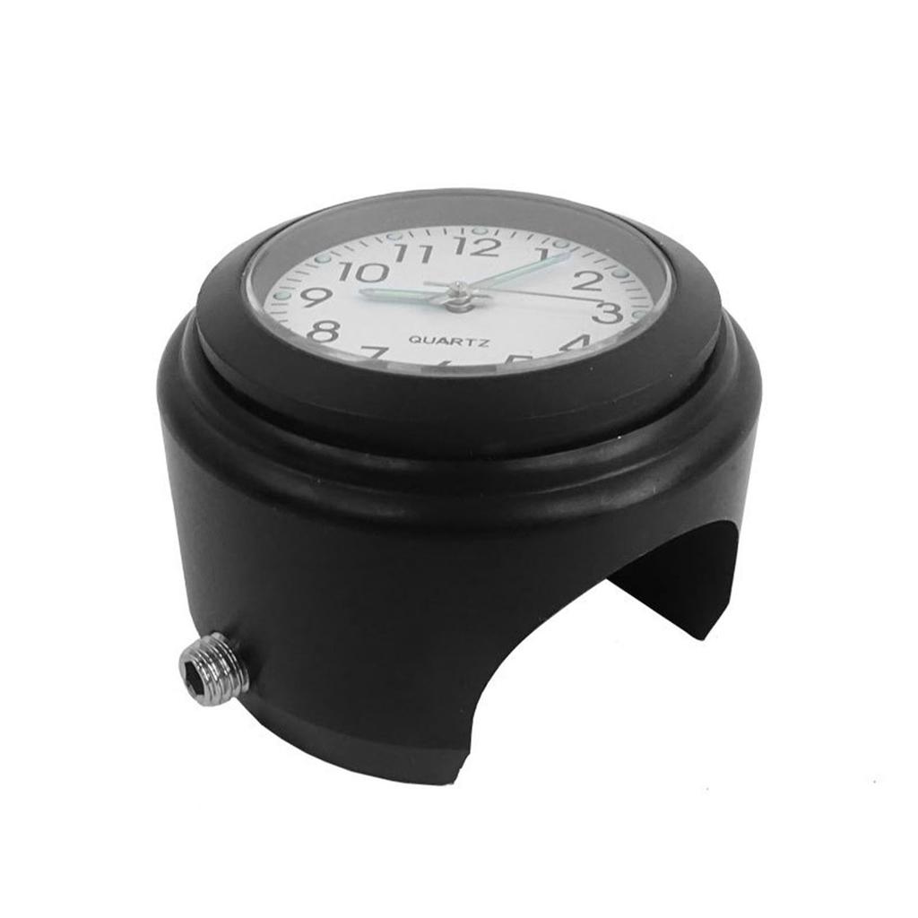 Horloge de moto étanche Mini horloge numérique de vélo avec tapis antidérapant 22/25 mm support de tube de guidon montre de moto lumineuse