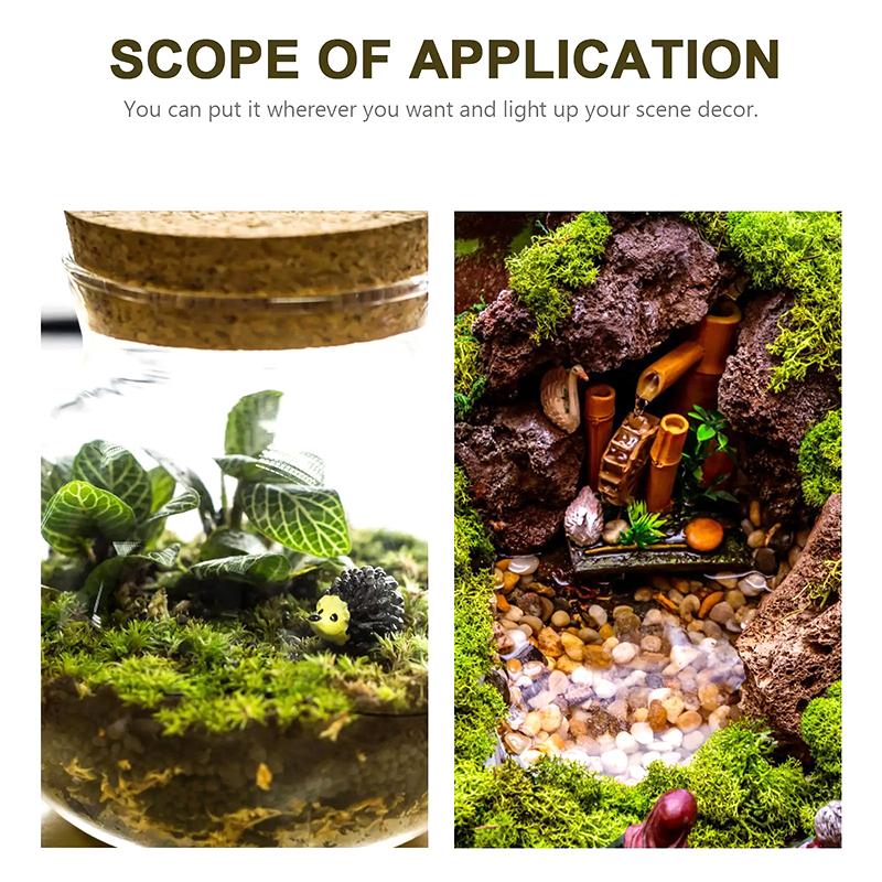 

3Pcs Small Wood Door Picture Frame Accessories Rustic Resin Crafts Mini Landscape Naments Home Decor Tree Stump Decorations