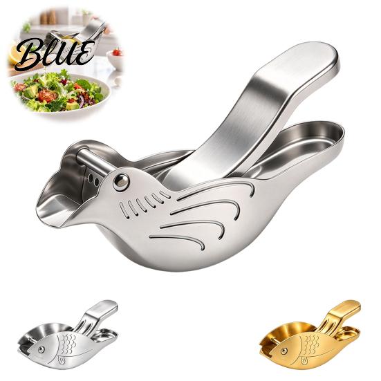 Lightweight Squeezer for Travel 2Pcs Fish Shape Lemon Squeezer Stainless Steel Manual Citrus Juicer Portable Hand Press Limes Oranges Cocktails,