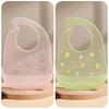 Baby Silicone Bib Waterproof Leak Proof Feeding Bib for Boys Girls Easy Clean Soft Drool Catcher for Infant Toddler Solids