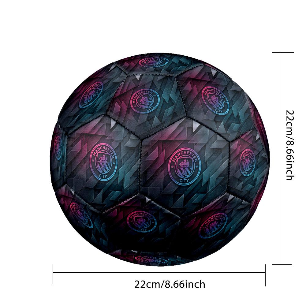 Ballon de football thème Manchester City Taille 5 Ballon de football Toucher Doux Ballon de football d'entraînement professionnel pour sports d'extérieur