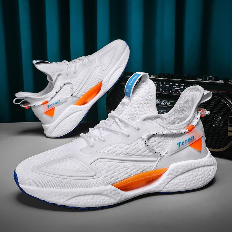 Unisex Running Shoes High-quality Ultralight Mesh Thick Sole Fashion Lace Up Casual Sneakers Flat Comfortable Tennis Shoes Man