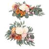 2pcs Artificial Wedding Arch Flowers Lifelike Wedding Welcome Signs Floral Decoration Fadeless