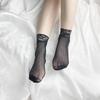 Summer-Ready Black Fishnet Lace Stockings: Odor-Resistant, Sweat-Absorbing, Sexy, Thin Jacquard Short Socks for Women